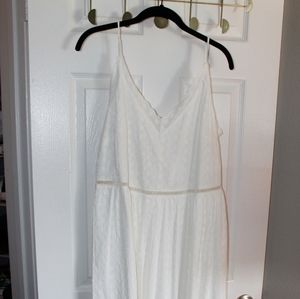 H&M White Eyelet Midi Dress